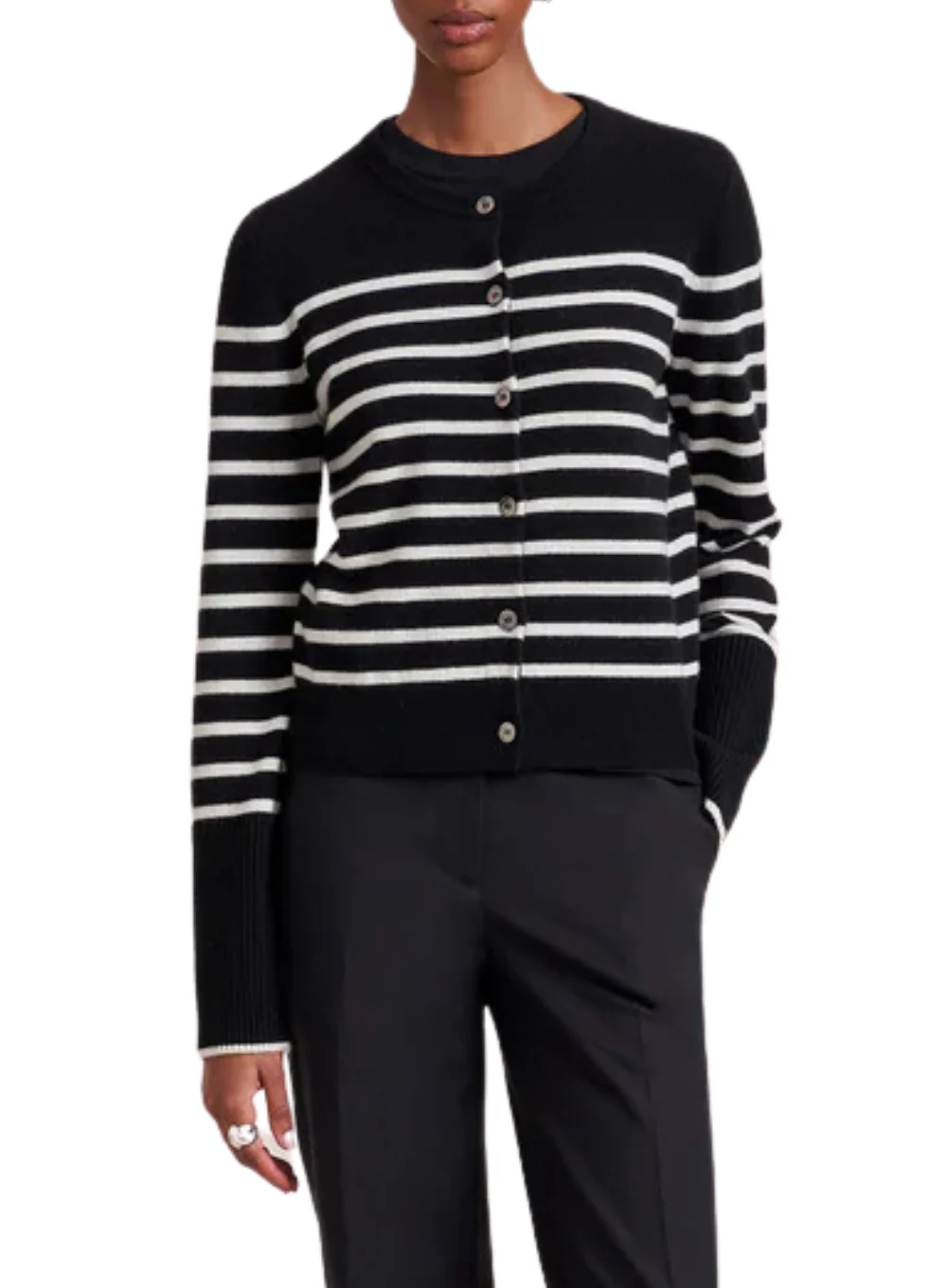 LA LIGNE STRIPED LEAN LINES CARDIGAN - Image 8