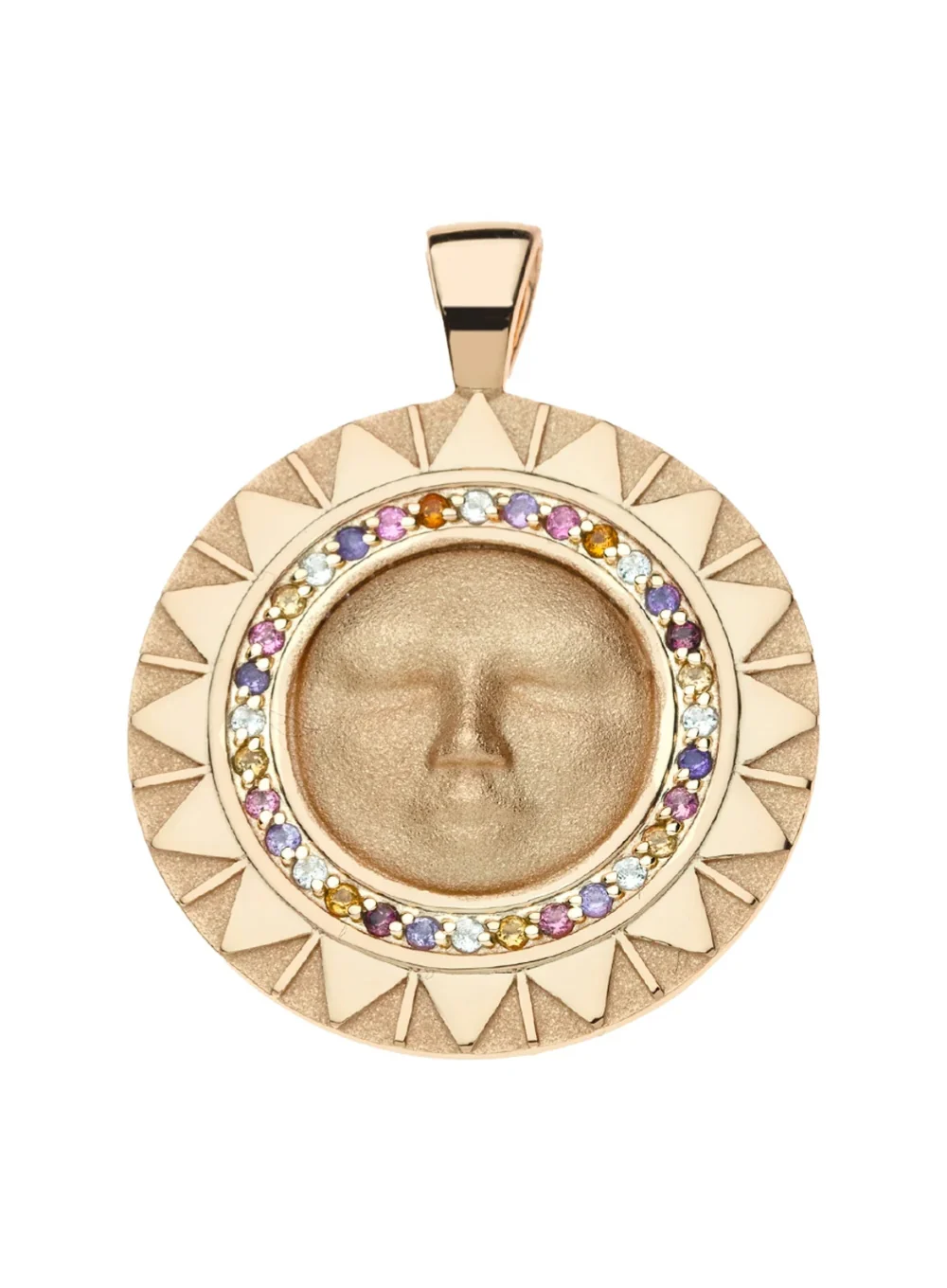 JANE WIN STRONG BLAZING SUN COIN PENDANT