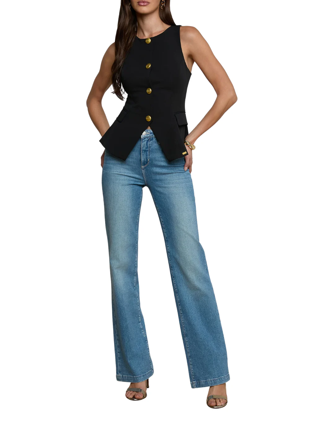 L'AGENCE TESSA RACER NECK VEST - Image 6