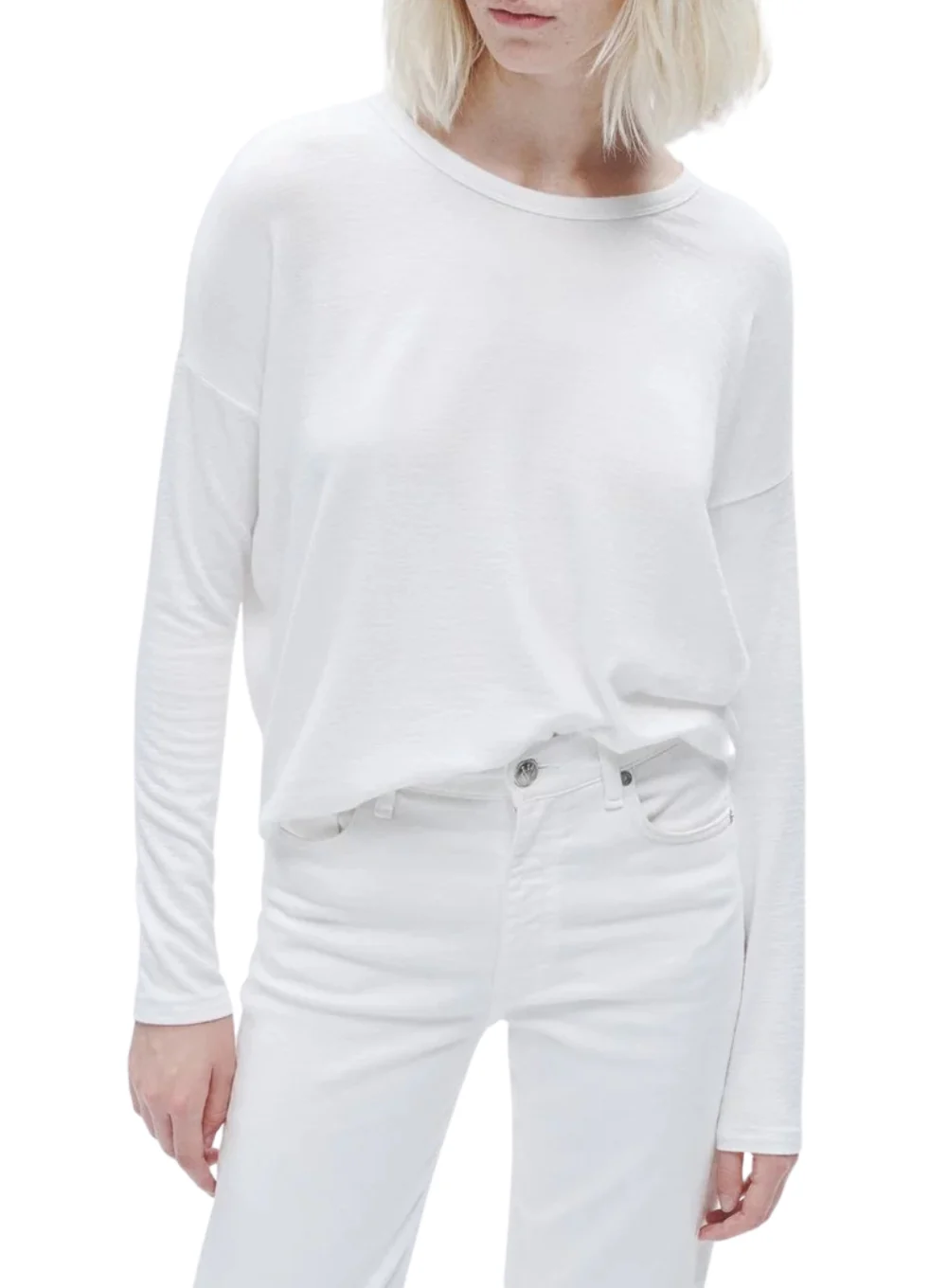RAG & BONE THE KNIT LONG SLEEVE TEE