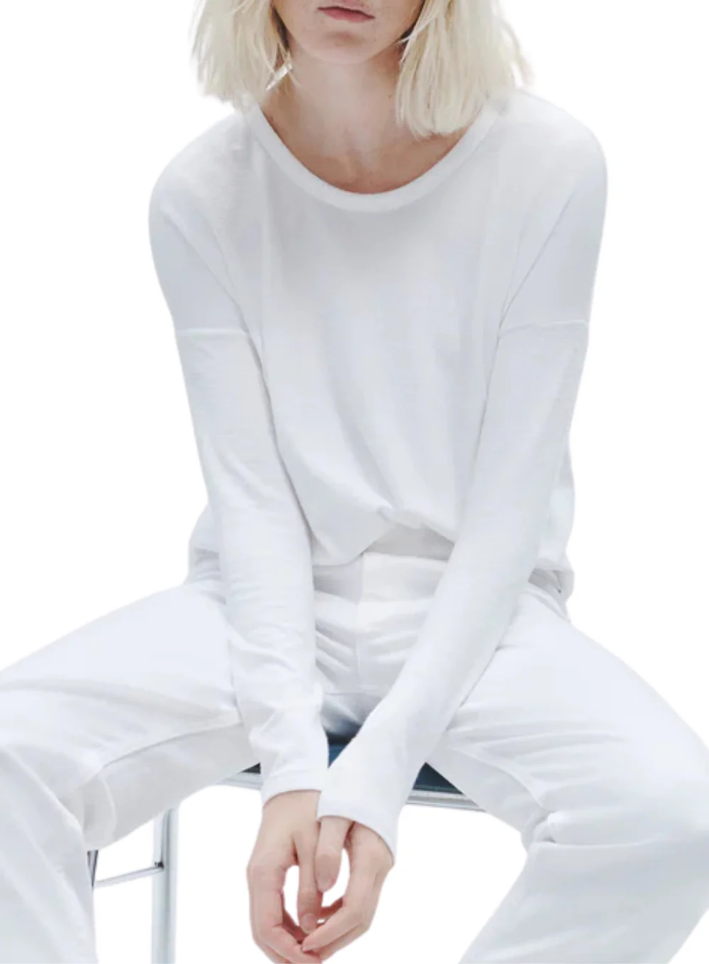 RAG & BONE THE KNIT LONG SLEEVE TEE - Image 2