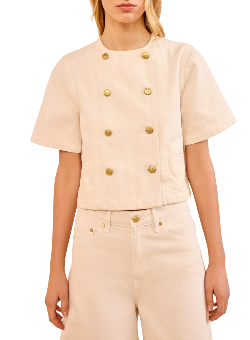 ULLA JOHNSON THE SERGE DB SHORT SLEEVE JACKET - Image 3