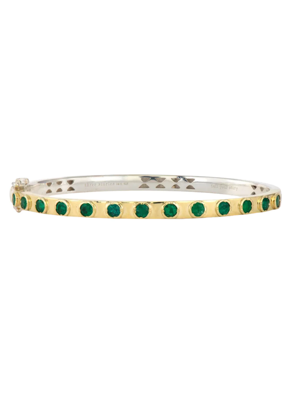 THREE STORIES TWO TONE FLIP BANGLE