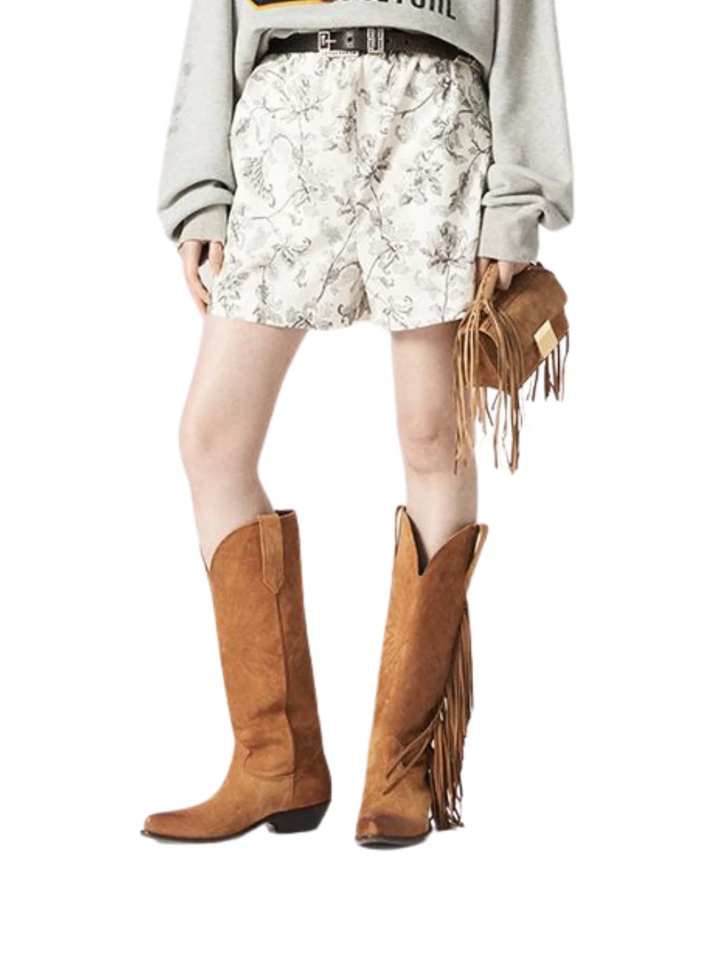 GOLDEN GOOSE WISH STAR WITH FRINGES SUEDE UPPER - Image 6